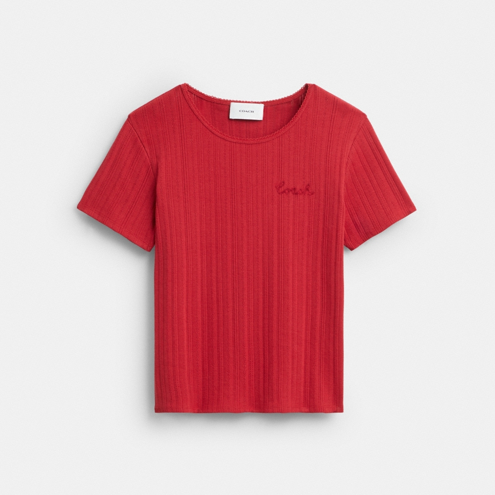 Coach Outlet Pointelle T-Shirt - Preorder
