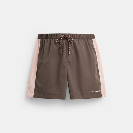 Coach Outlet Sport Shorts - Preorder — Chestnut/Soft Pink