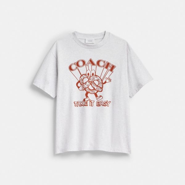 Coach Outlet Pretzel Relaxed T-Shirt In Organic Cotton - Preorder