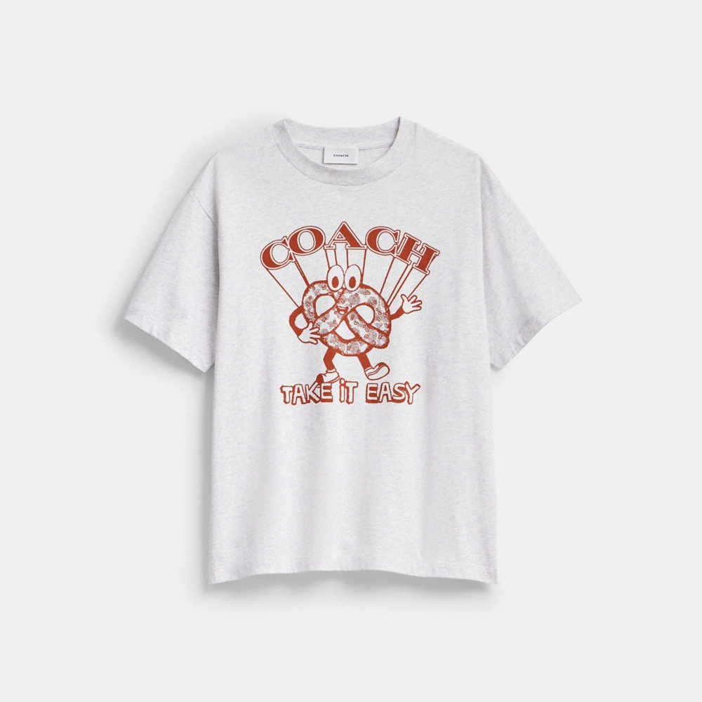 Coach Outlet Pretzel Relaxed T-Shirt In Organic Cotton - Preorder