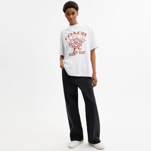 Coach Outlet Pretzel Relaxed T-Shirt In Organic Cotton - Preorder