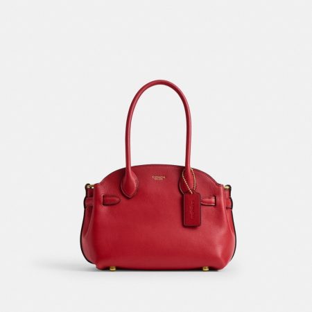 Coach Soft Empire Carryall Bag 21 - Preorder — Brass/Scarlet