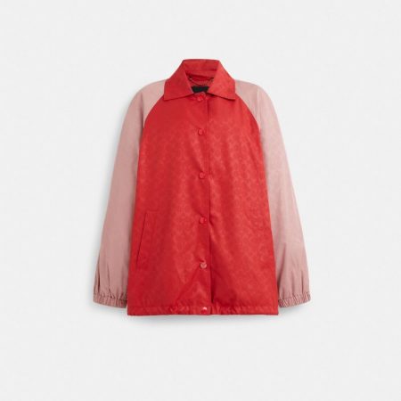 Coach Restored Signature Oversized Jacket - Preorder — True Red
