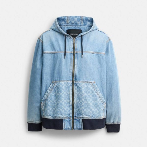 Coach Outlet Signature Denim Zip Jacket - Preorder