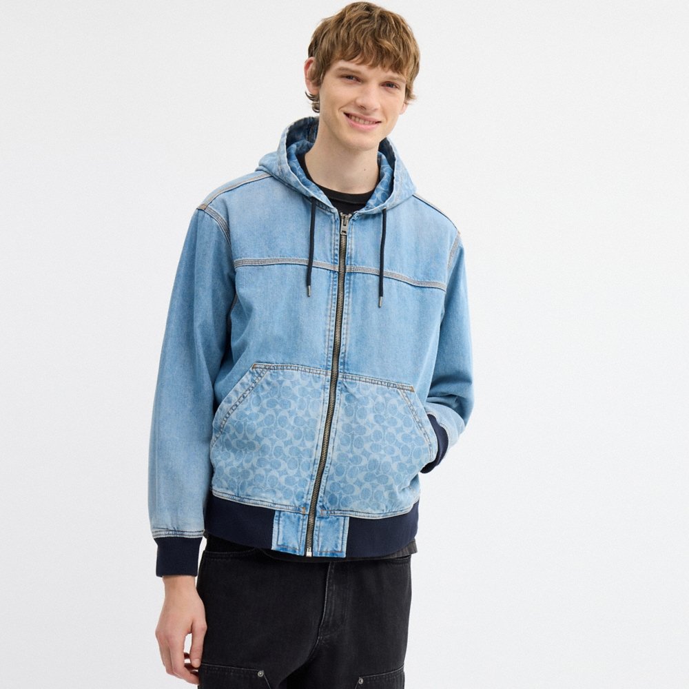 Coach Outlet Signature Denim Zip Jacket - Preorder