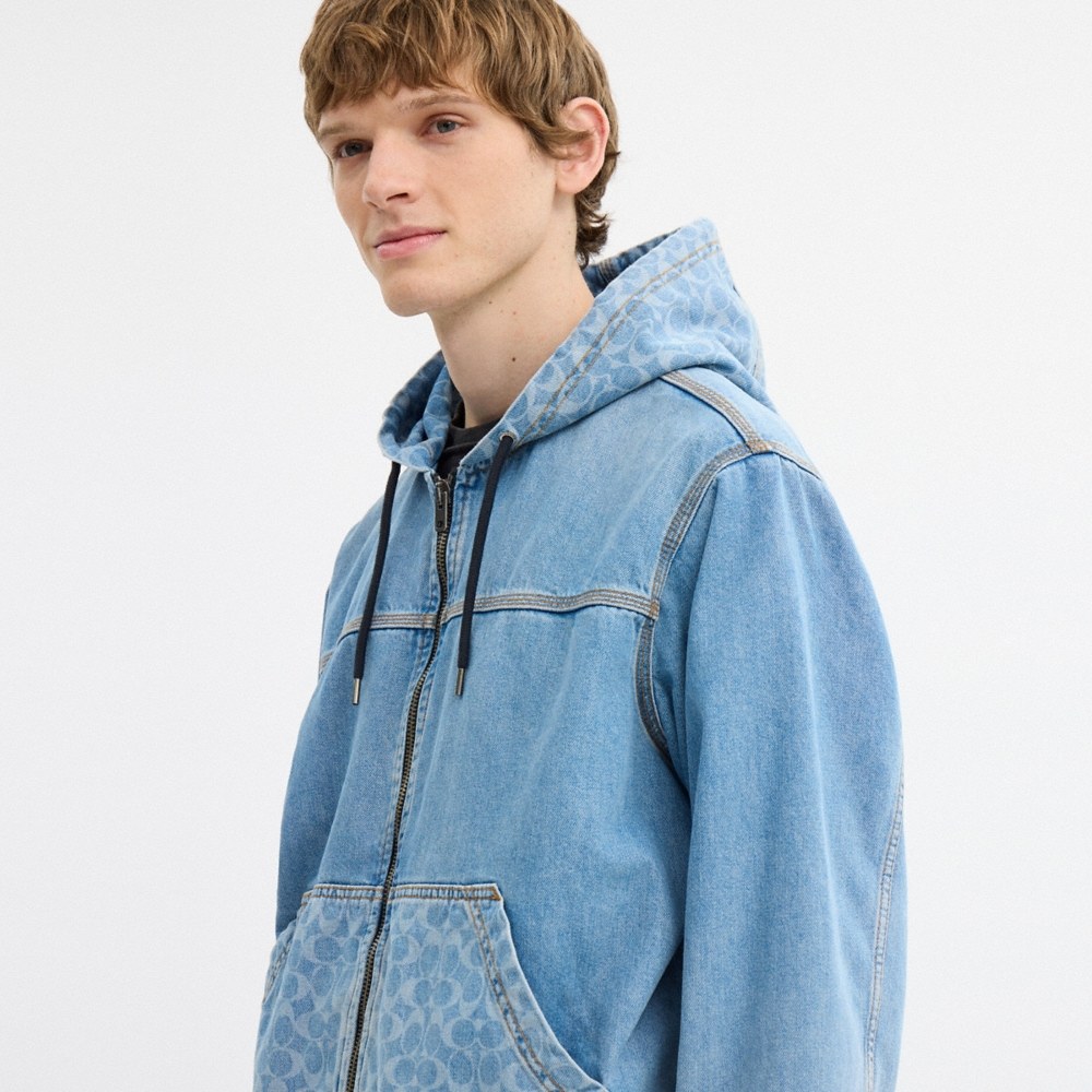 Coach Outlet Signature Denim Zip Jacket - Preorder