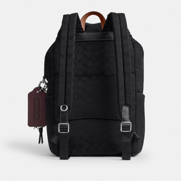 Coach Logan Backpack In Signature Nylon With Charms - Preorder
