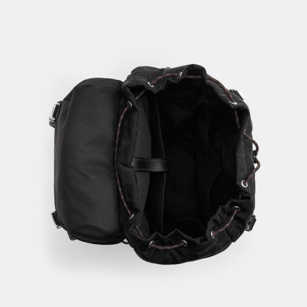 Coach Logan Backpack In Signature Nylon With Charms - Preorder