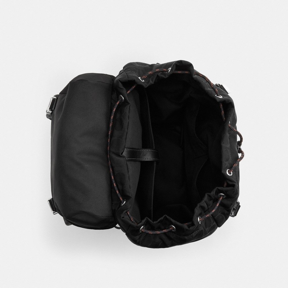 Coach Logan Backpack In Signature Nylon With Charms - Preorder