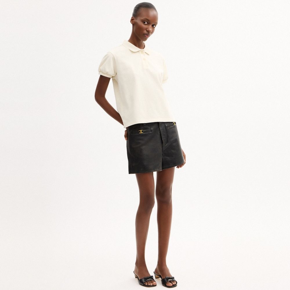 Coach Outlet Loved Leather Heritage C Shorts - Preorder