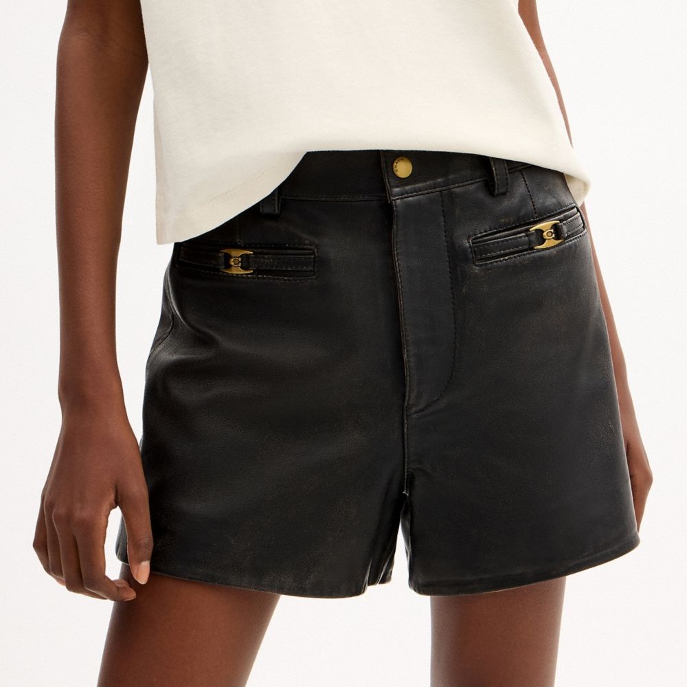 Coach Outlet Loved Leather Heritage C Shorts - Preorder