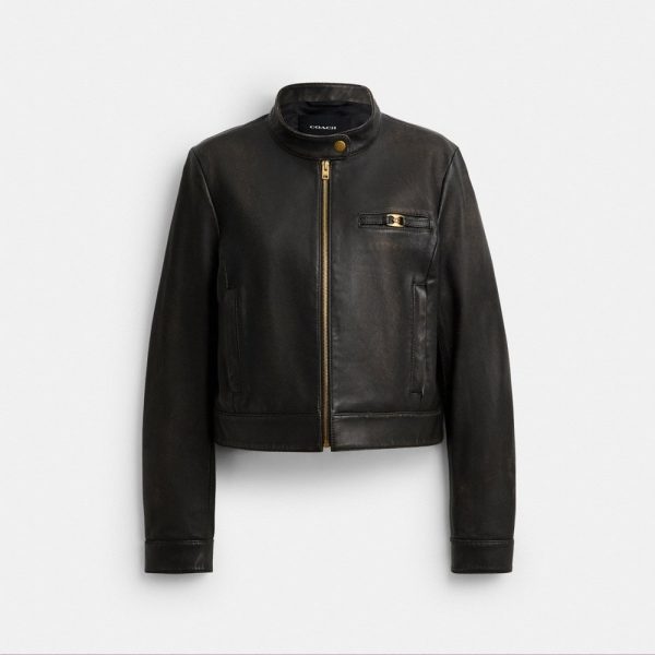 Coach Outlet Loved Leather Heritage C Racer Jacket - Preorder