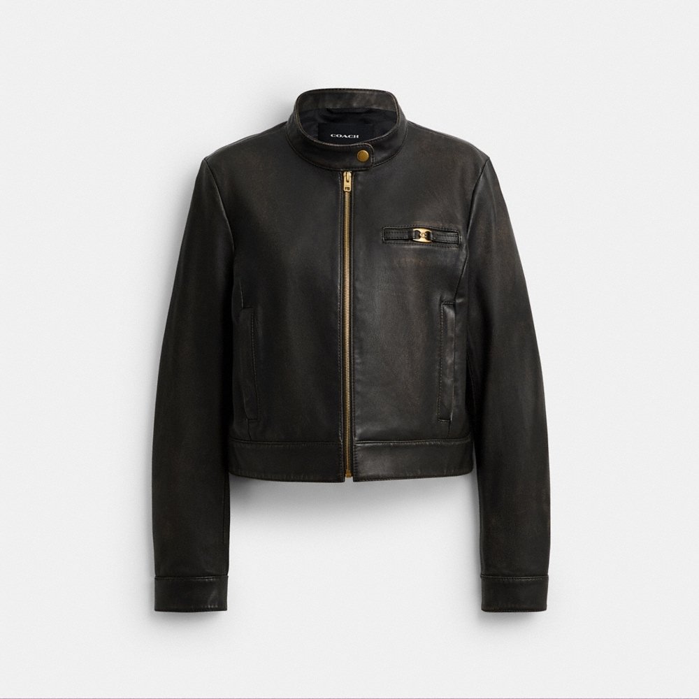 Coach Outlet Loved Leather Heritage C Racer Jacket - Preorder