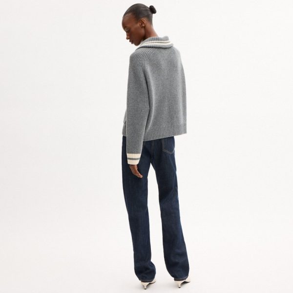 Coach Outlet Heritage C Quarter Zip Knit Polo - Preorder