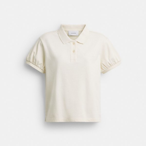 Coach Coach Script Shrunken Polo In Organic Cotton - Preorder