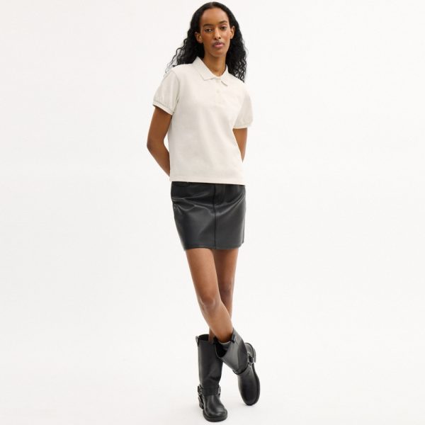 Coach Coach Script Shrunken Polo In Organic Cotton - Preorder