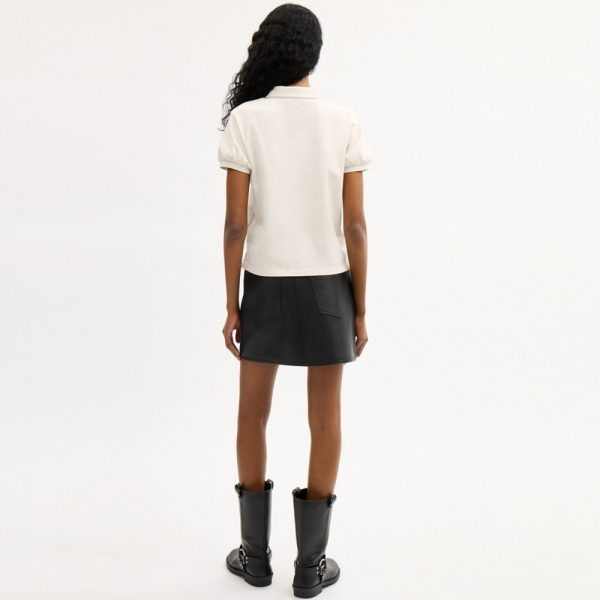 Coach Coach Script Shrunken Polo In Organic Cotton - Preorder