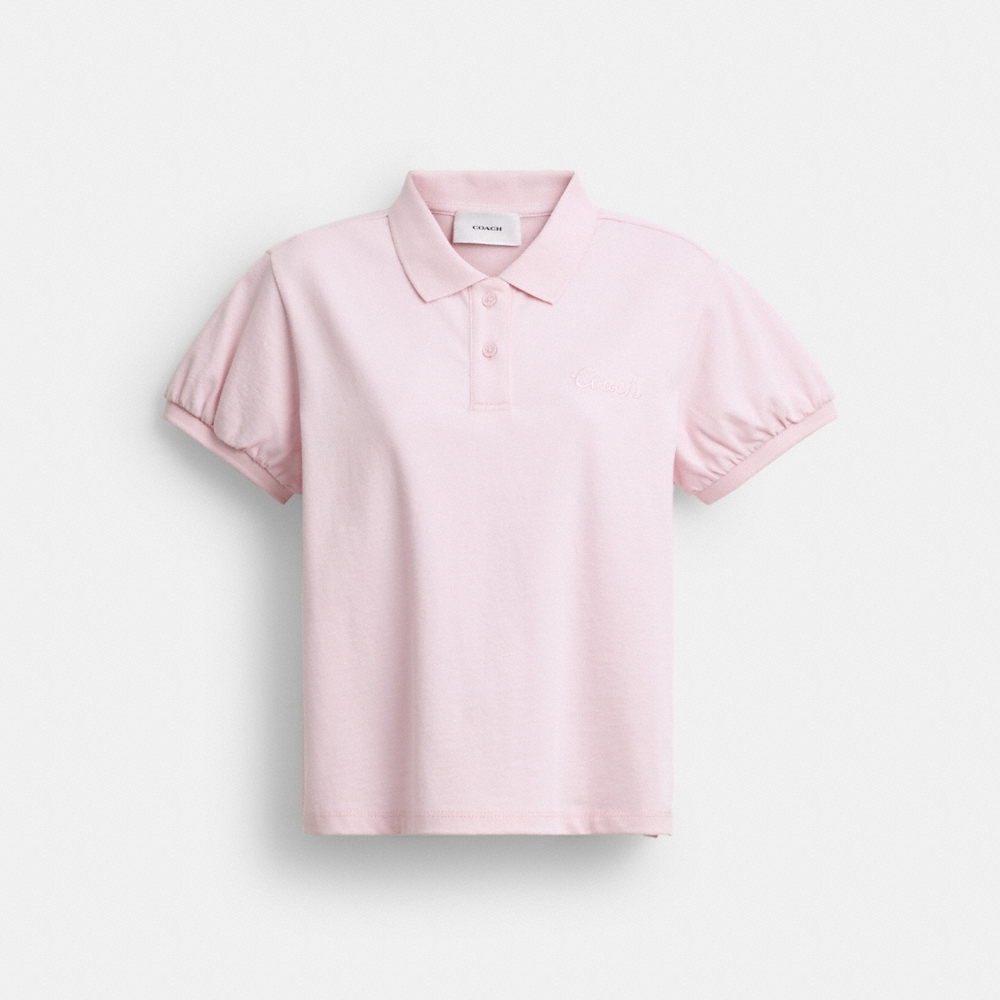 Coach Coach Script Shrunken Polo In Organic Cotton - Preorder