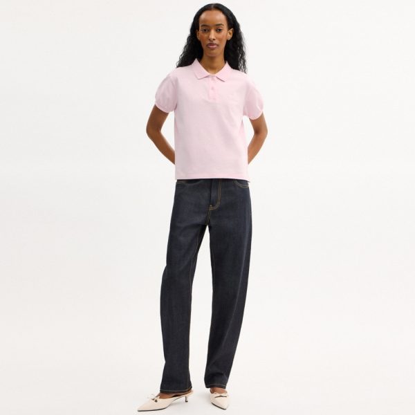 Coach Coach Script Shrunken Polo In Organic Cotton - Preorder