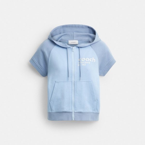 Coach Short Sleeve Shrunken Hoodie In Organic Cotton - Preorder