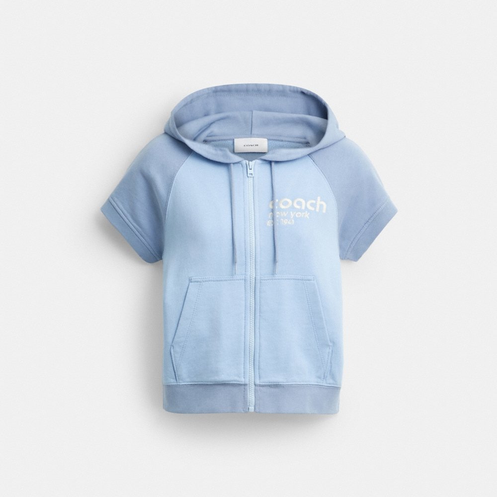 Coach Short Sleeve Shrunken Hoodie In Organic Cotton - Preorder