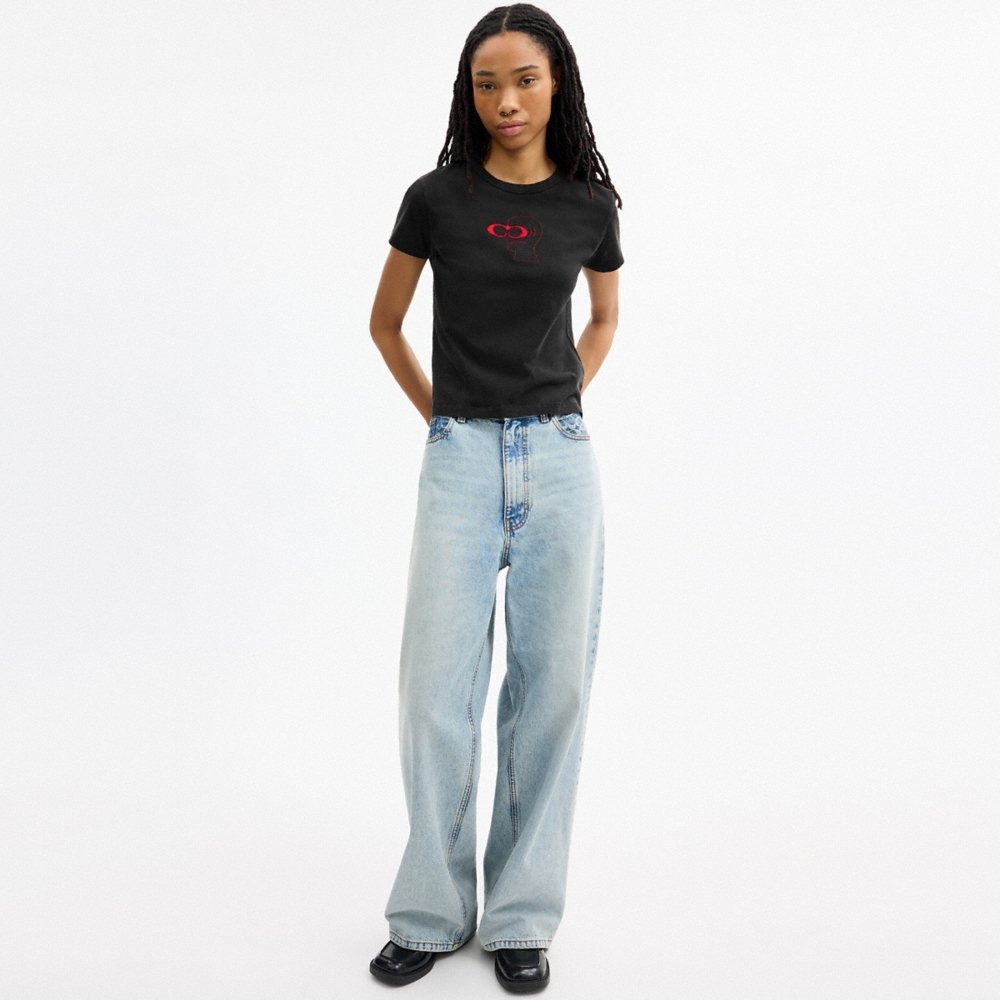 Coach Outlet Coach | Brain Dead 90s T-Shirt In Organic Cotton - Preorder - Image 2