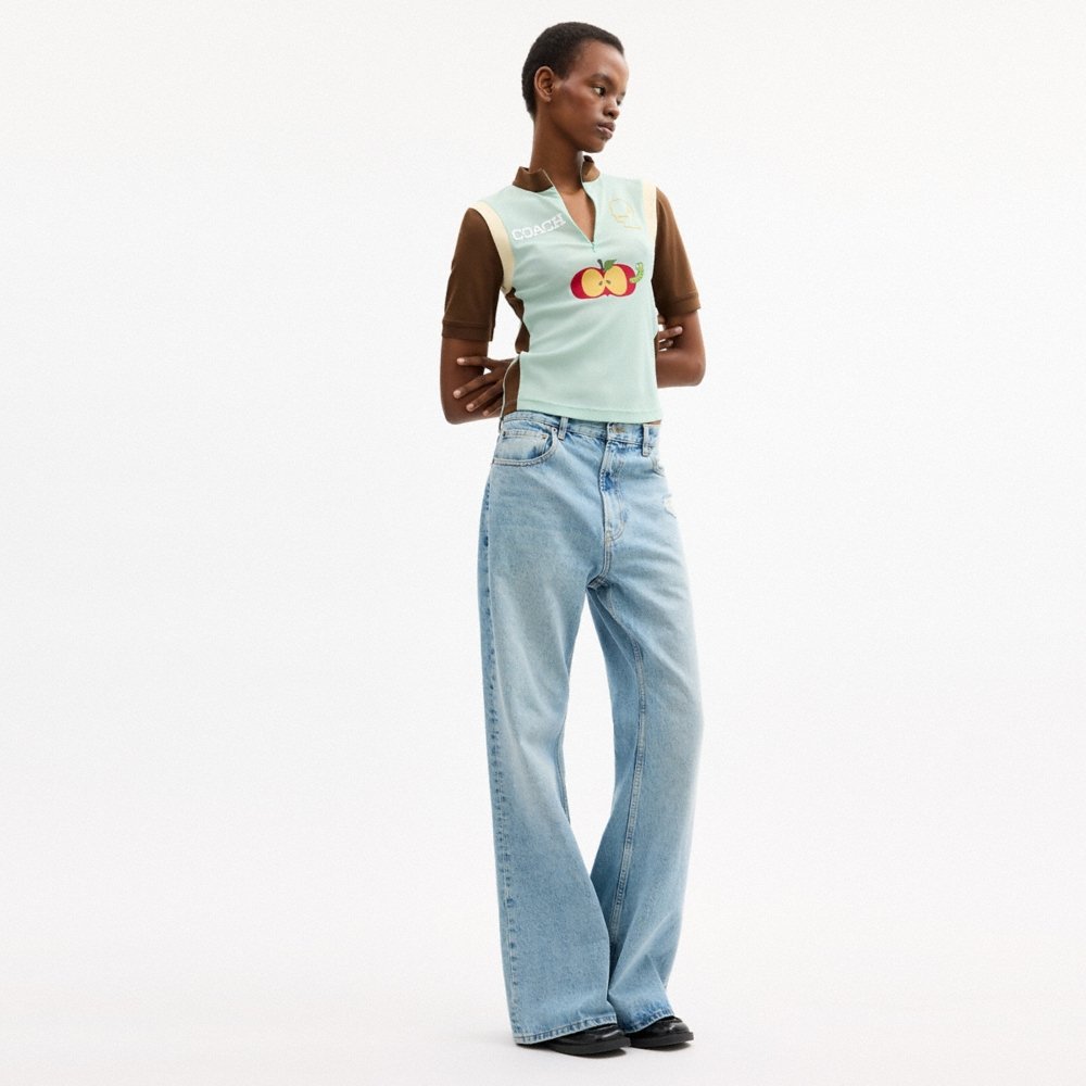 Coach Outlet Coach | Brain Dead Mesh Quarter Zip Top - Preorder