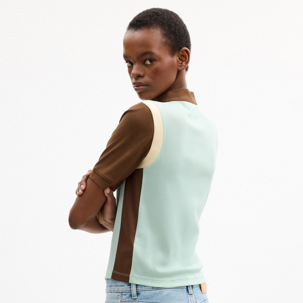 Coach Outlet Coach | Brain Dead Mesh Quarter Zip Top - Preorder