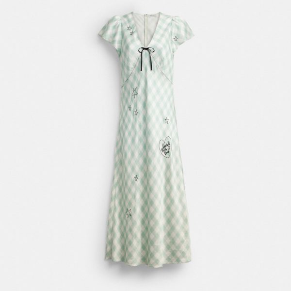 Coach Outlet Coach | Brain Dead Embroidered Gingham Dress - Preorder