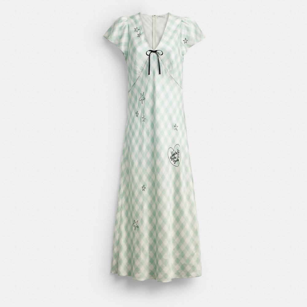 Coach Outlet Coach | Brain Dead Embroidered Gingham Dress - Preorder
