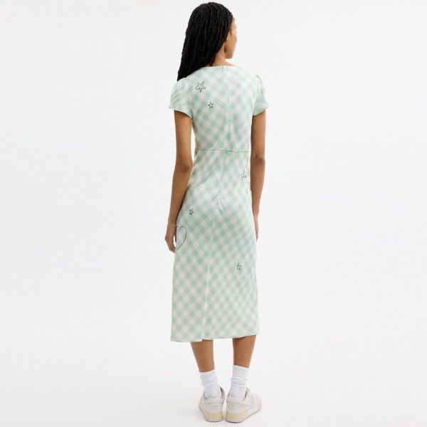 Coach Outlet Coach | Brain Dead Embroidered Gingham Dress - Preorder