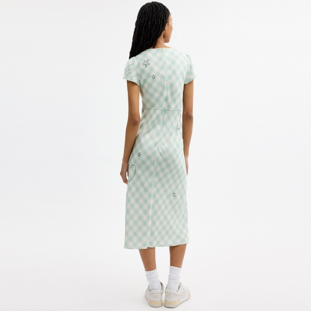 Coach Outlet Coach | Brain Dead Embroidered Gingham Dress - Preorder - Image 3