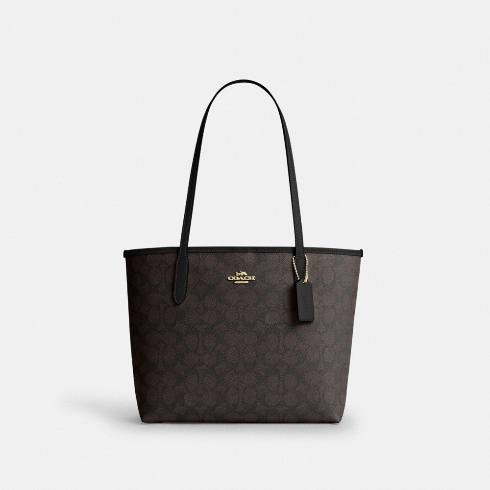 Coach Outlet Medium City Tote Bag In Signature Canvas - Preorder