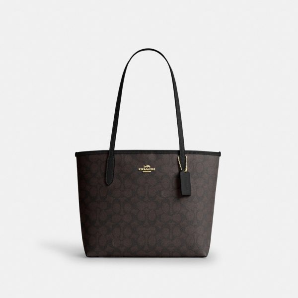Coach Outlet Medium City Tote Bag In Signature Canvas - Preorder