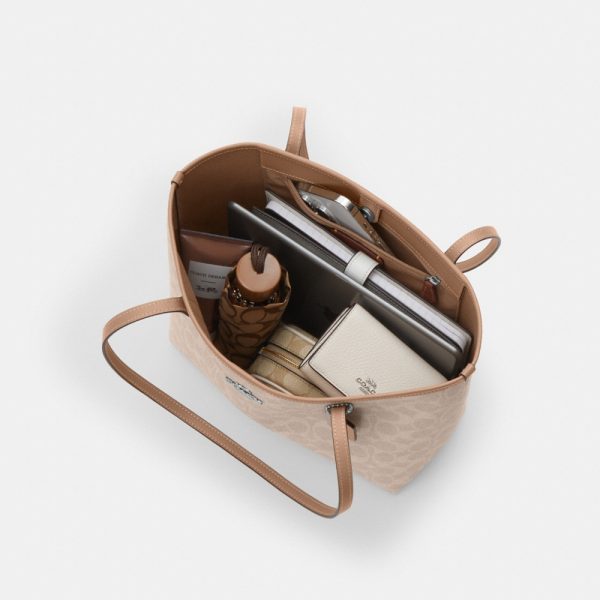 Coach Outlet Medium City Tote Bag In Signature Canvas - Preorder