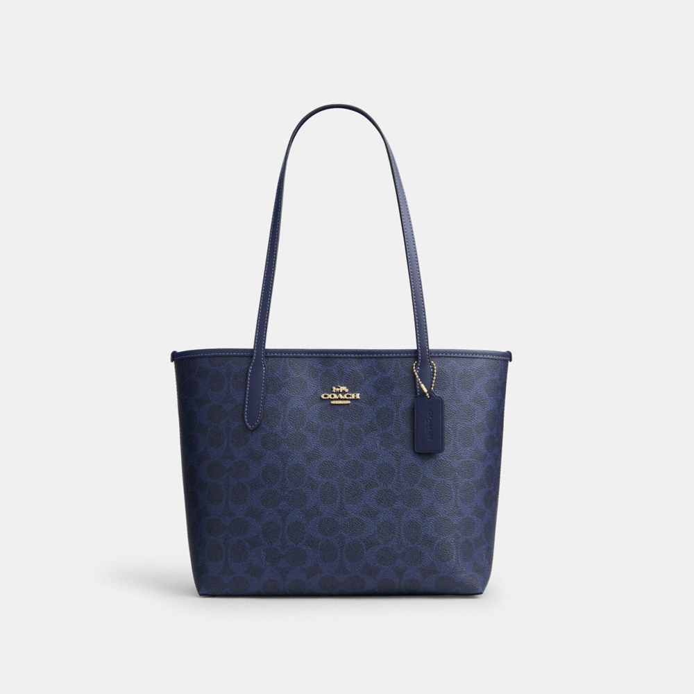 Coach Outlet Medium City Tote Bag In Signature Canvas - Preorder