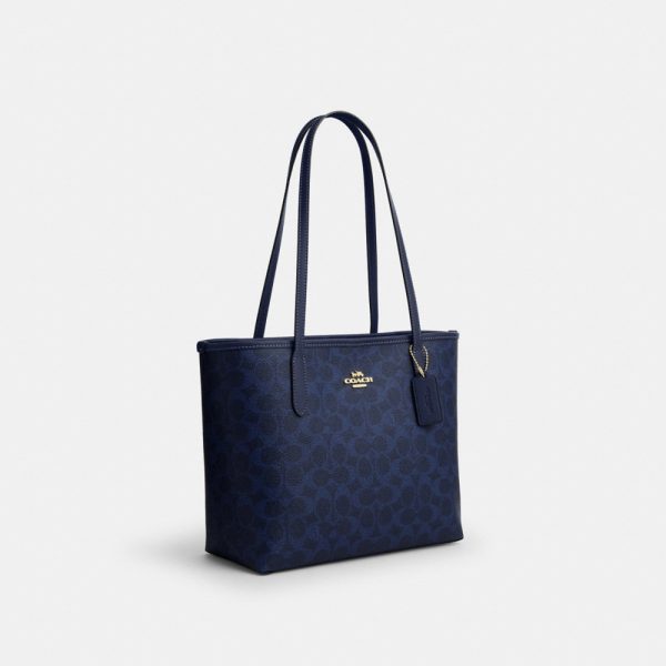 Coach Outlet Medium City Tote Bag In Signature Canvas - Preorder