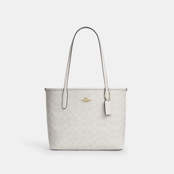 Coach Outlet Medium City Tote Bag In Signature Canvas - Preorder