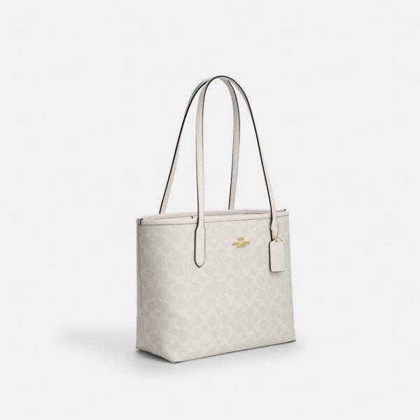 Coach Outlet Medium City Tote Bag In Signature Canvas - Preorder