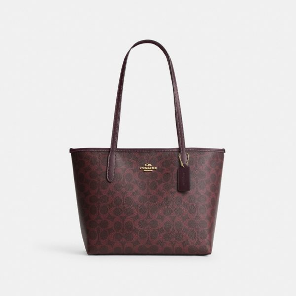 Coach Outlet Medium City Tote Bag In Signature Canvas - Preorder