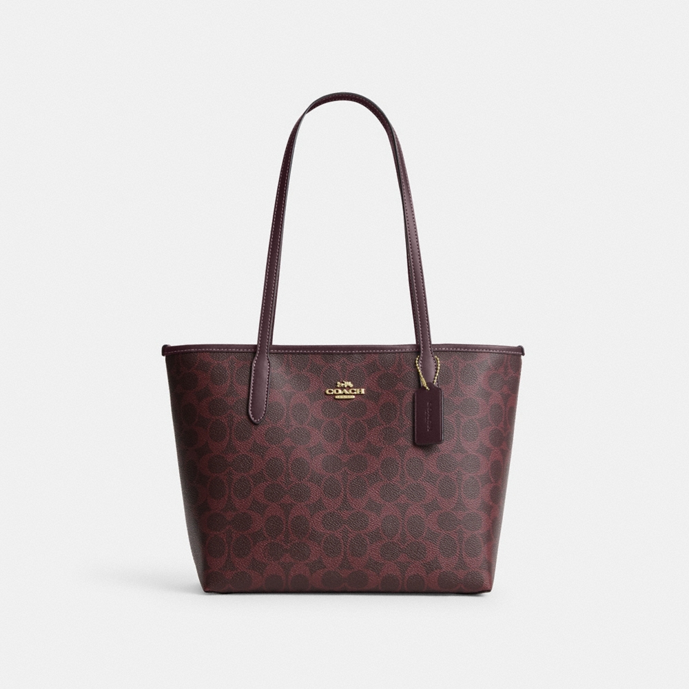 Coach Outlet Medium City Tote Bag In Signature Canvas - Preorder