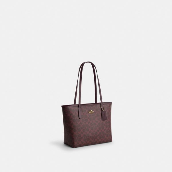 Coach Outlet Medium City Tote Bag In Signature Canvas - Preorder