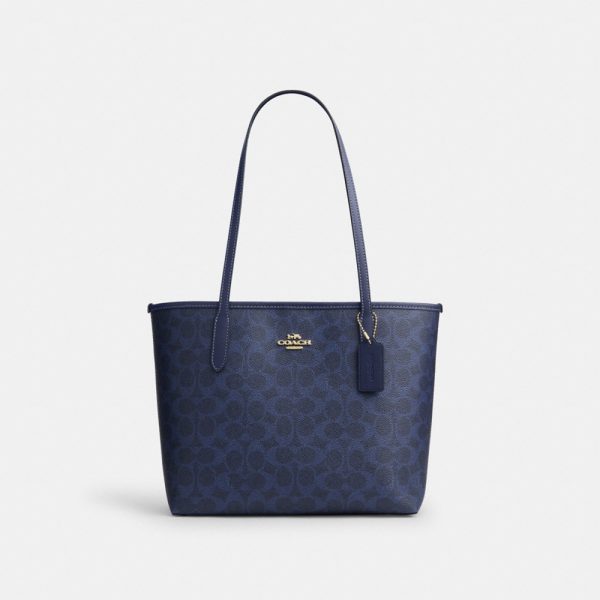 Coach Outlet Medium City Tote Bag In Signature Canvas - Preorder