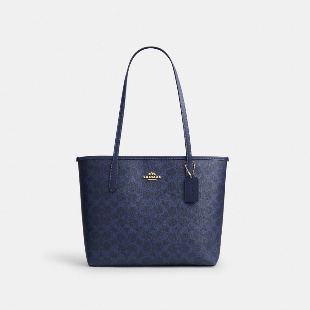 Coach Outlet Medium City Tote Bag In Signature Canvas - Preorder