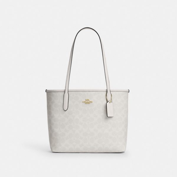 Coach Outlet Medium City Tote Bag In Signature Canvas - Preorder