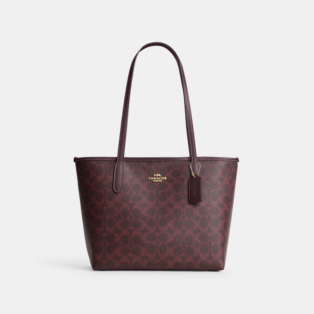 Coach Outlet Medium City Tote Bag In Signature Canvas - Preorder