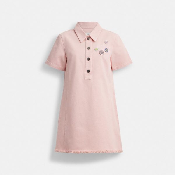 Coach Outlet Coach | Brain Dead Short Sleeve Denim Mini Dress - Preorder