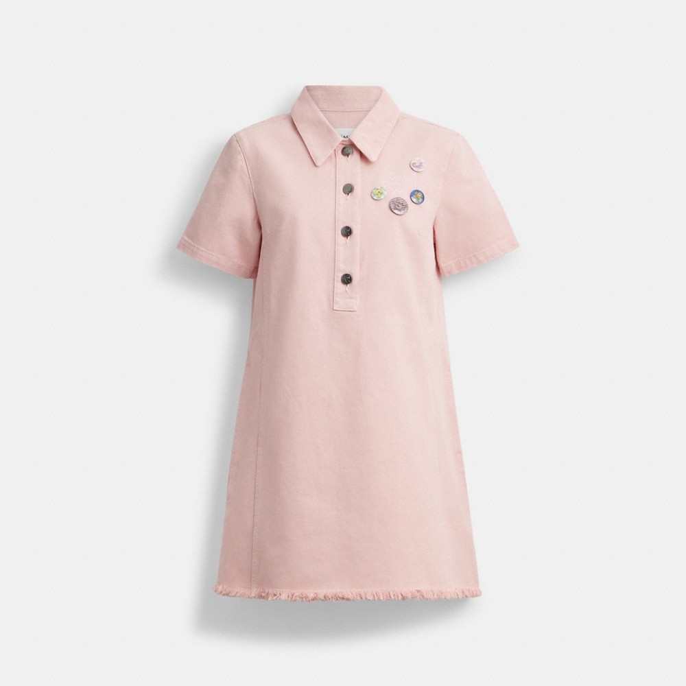 Coach Outlet Coach | Brain Dead Short Sleeve Denim Mini Dress - Preorder