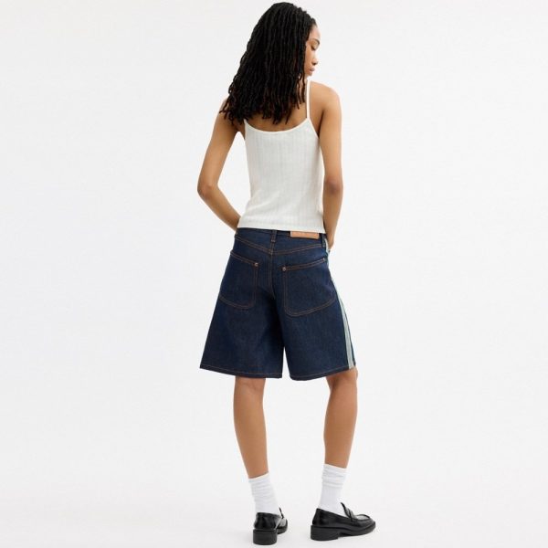 Coach Outlet Coach | Brain Dead Denim Skater Shorts In Recycled Cotton - Preorder