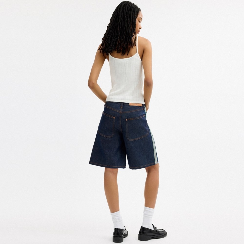 Coach Outlet Coach | Brain Dead Denim Skater Shorts In Recycled Cotton - Preorder